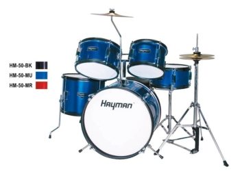 Batteria junior 5 pezzi, colore blu metallizzato - Hayman