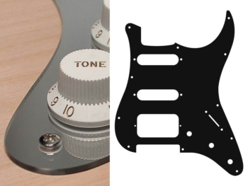 Battipenna per chitarra elettrica ST, SSH, 3 pot holes, 3-5 switch, 2 strati, mirror chrome - Boston