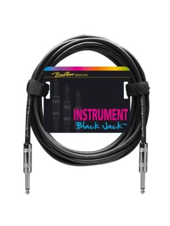 Cavo strumento, 1x jack M mono 6.3mm - 1x jack M mono 6.3mm, 1,00m, nero - Boston