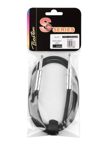 Cavo strumento, 1x jack M mono 6.3mm - 1x jack M mono 6.3mm, Switchcraft, 1,00m, nero - Boston