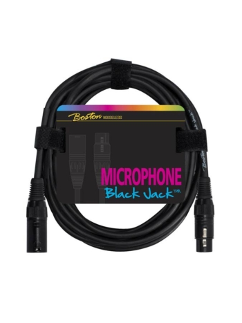 Cavo microfonico, 1x XLR F 3 poli - 1x XLR M 3 poli, 1,00m, nero - Boston