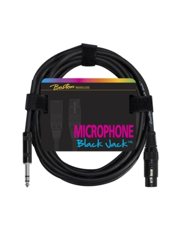 Cavo microfonico, 1x XLR F 3 poli - 1x Jack M 3 poli bilanciato, 5,00m, nero - Boston