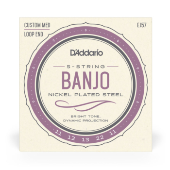 D'Addario EJ57 5-String Banjo Strings, Nickel, Custom Medium, 11-22 - D'Addario - immagine 2