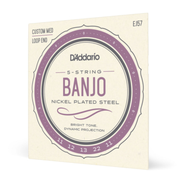 D'Addario EJ57 5-String Banjo Strings, Nickel, Custom Medium, 11-22 - D'Addario