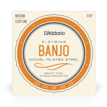 D'Addario EJ61 5-String Banjo Strings, Nickel, Medium 10-23 - D'Addario - immagine 2