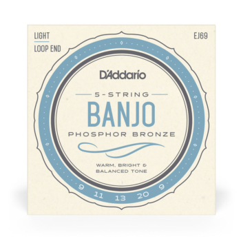 D'Addario EJ69 5-String Banjo Strings, Phosphor Bronze, Light, 9-20 - D'Addario - immagine 2