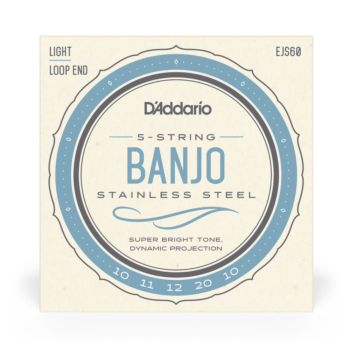 D'Addario EJS60 5-String Banjo Strings, Stainless Steel, Light, 9-20 - D'Addario - immagine 2