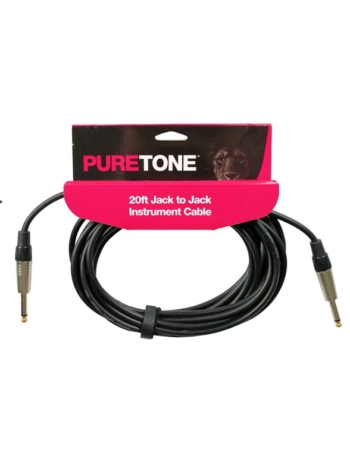 20 Foot 1/4 Inch Jack to Jack Instrument Cable - Pure Tone