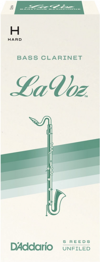 La Voz - Ance per clarinetto basso, durezza Hard; confezione da 5 - La Voz