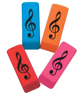 Wedge Eraser Treble Clef - Pack of 10 - AIM GIFTS - immagine 2