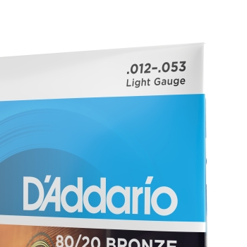 Corde D’Addario EJ11 in bronzo 80/20 per chitarra acustica, Light, 12-53 - D'Addario - immagine 4