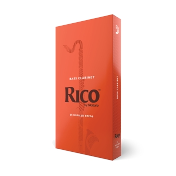 Confezione da 25 ance Rico per clarinetto basso, durezza 2,0 - Rico