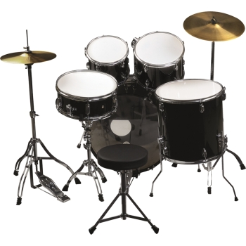 ED-300 Drum kit Black - 5 pezzi - Eko Drums - immagine 2