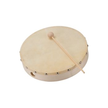 Tamburello in acero con battente e pelle naturale 6" - SOUNDSATION