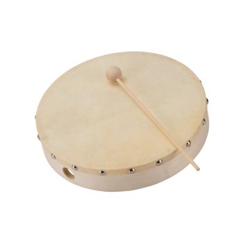 Tamburello in acero con battente e pelle naturale 8" - SOUNDSATION