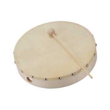 Tamburello in acero con battente e pelle naturale 10" - SOUNDSATION