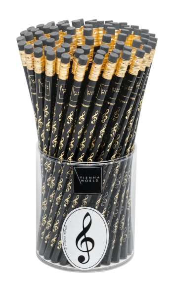 Pencil Treble Clef Black (1 Pc) - Vienna World