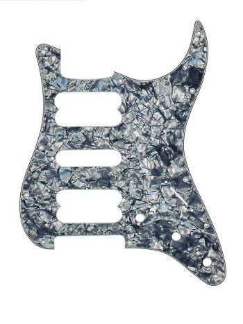 pickguard Strat, HSH contour cut, 11 screw holes, 4-ply, black pearl - Fender Outlet