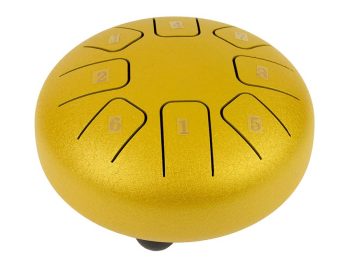 Steel tongue drum 6'', oro, 8 note, Do Maggiore ionico - Hayman - immagine 2