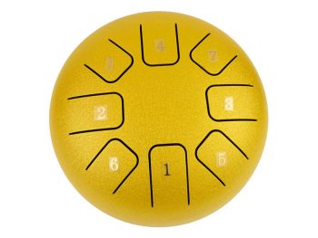 Steel tongue drum 6'', oro, 8 note, Do Maggiore ionico - Hayman - immagine 3