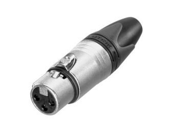 Connettore XLR femmina, 3 poli, nickel - Neutrik