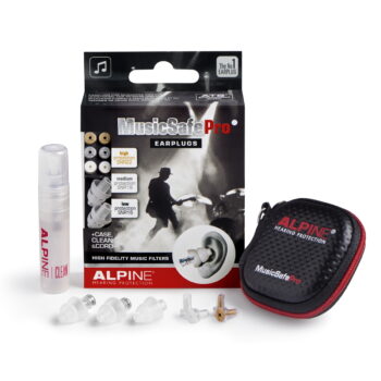 Kit auricolari per protezione uditiva con 3 filtri attenuazione -  Black Edition - ALPINE