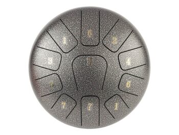 Steel tongue drum 10'', grigio, 11 note, Do maggiore ionico - Hayman - immagine 3