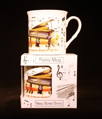 Fine China Mug - Piano Design - Little Snoring