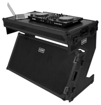 U91072BL -ULTIMATE FLIGHT CASE PORTABLE Z-STYLE DJ TABLE BLACK PLUS (WHEELS) - UDG - immagine 2