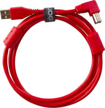 U95004RD - ULTIMATE AUDIO CABLE USB 2.0 A-B RED ANGLED 1M - UDG