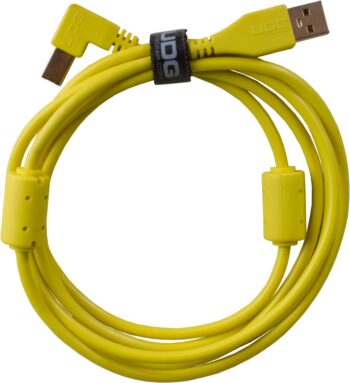 U95004YL - ULTIMATE AUDIO CABLE USB 2.0 A-B YELLOW ANGLED 1M - UDG