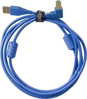 U95004LB - ULTIMATE AUDIO CABLE USB 2.0 A-B BLUE ANGLED 1M - UDG