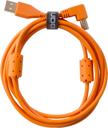 U95004OR - ULTIMATE AUDIO CABLE USB 2.0 A-B ORANGE ANGLED 1M - UDG