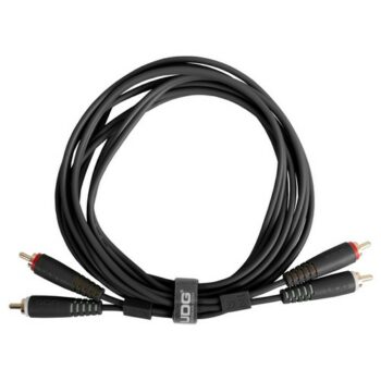 U97001BL - ULTIMATE AUDIO CABLE SET RCA-RCA STRAIGHT BLACK - UDG