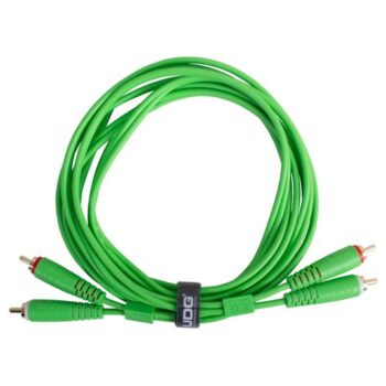 U97001GR - ULTIMATE AUDIO CABLE SET RCA-RCA STRAIGHT  GREEN - UDG