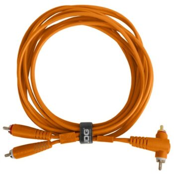 U97005OR - ULTIMATE AUDIO CABLE SET RCA STRAIGHT - RCA ANGLED ORANGE - UDG