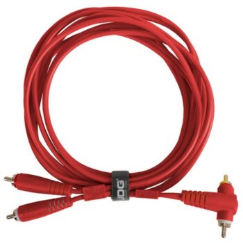 U97005RD - ULTIMATE AUDIO CABLE SET RCA STRAIGHT - RCA ANGLED RED - UDG