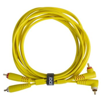 U97005YL - ULTIMATE AUDIO CABLE SET RCA STRAIGHT - RCA ANGLED YELLOW - UDG